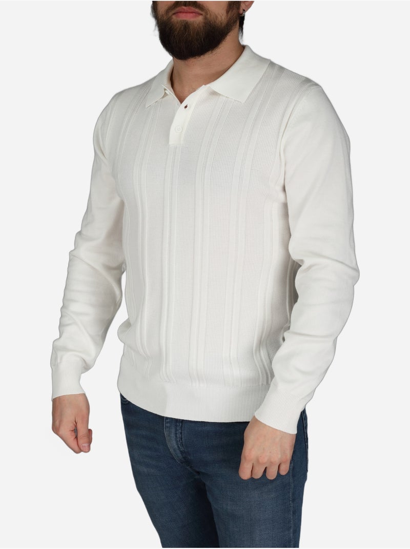 Polo de manga larga - Frilivin Blanco - Kiabi