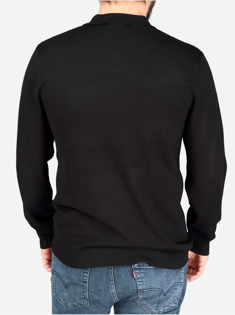 Polo de manga larga - Frilivin Negro - Kiabi