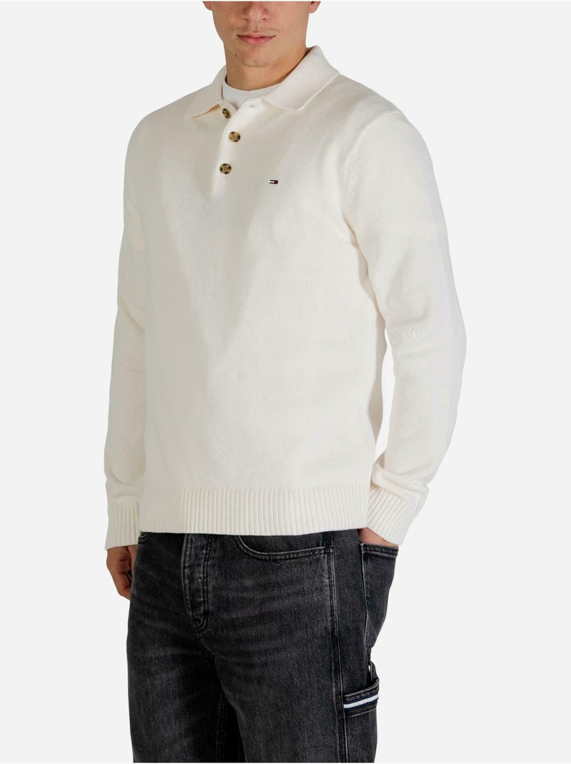 Polo de manga larga - Tommy jeans Blanco - Kiabi