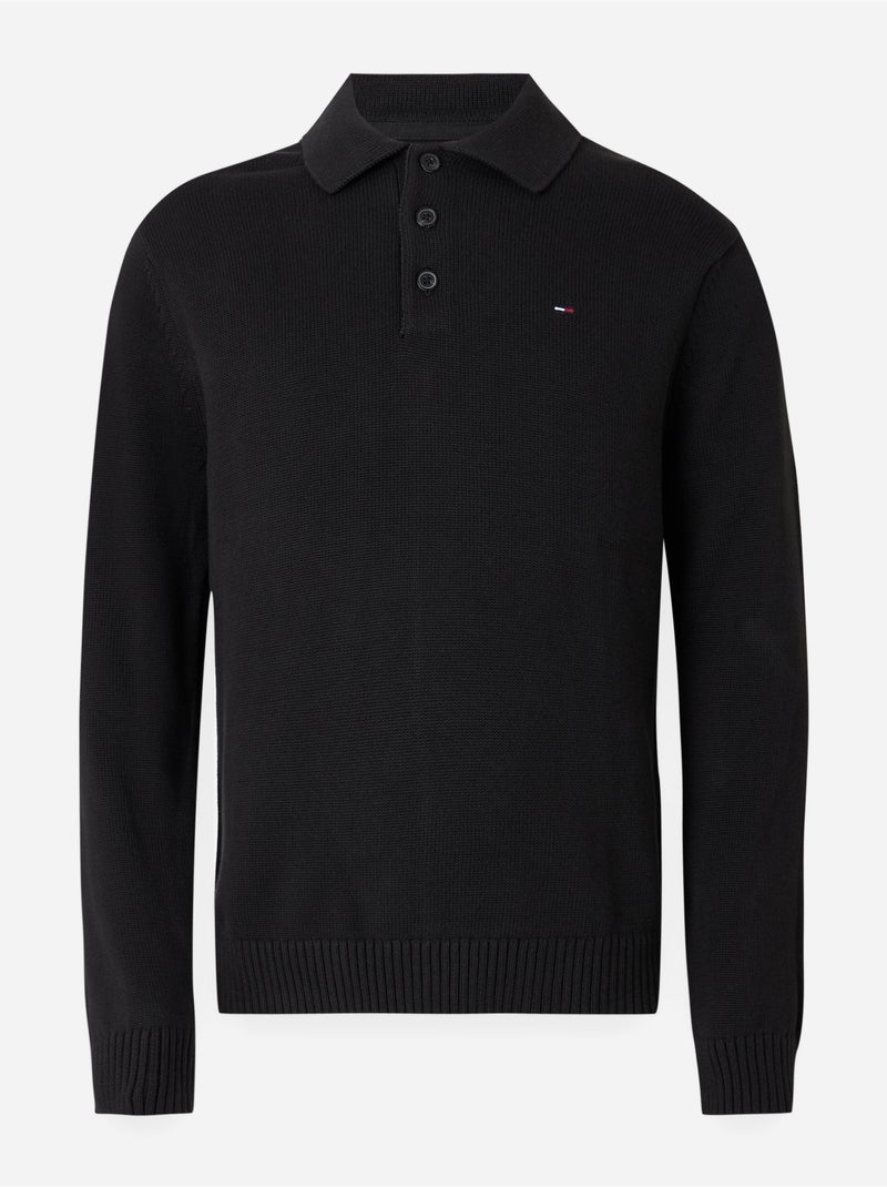 Polo de manga larga - Tommy jeans Negro - Kiabi