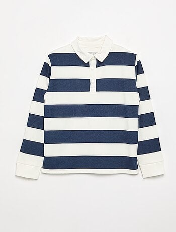 Polo de manga larga a rayas - colección fácil de poner