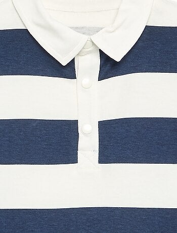 Polo de manga larga a rayas - colección fácil de poner