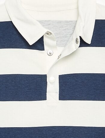 Polo de manga larga a rayas - colección fácil de poner