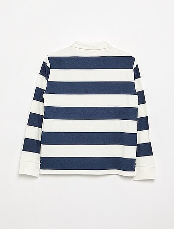 Polo de manga larga a rayas - colección fácil de poner