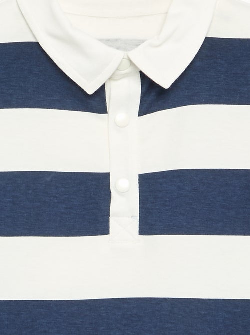 Polo de manga larga a rayas - colección fácil de poner - Kiabi Polo de manga larga a rayas - colección fácil de poner - Kiabi