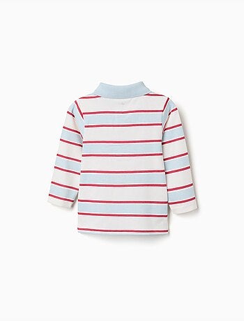 Polo de manga larga a rayas con estampado mickey