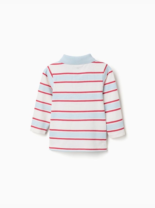 Polo de manga larga a rayas con estampado mickey - Kiabi