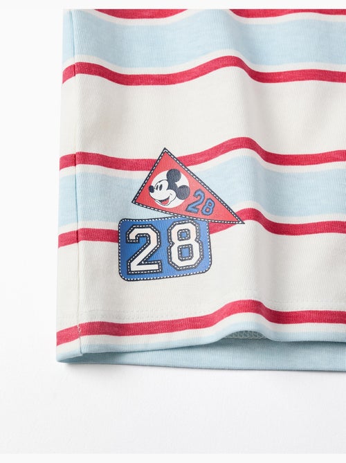 Polo de manga larga a rayas con estampado mickey - Kiabi