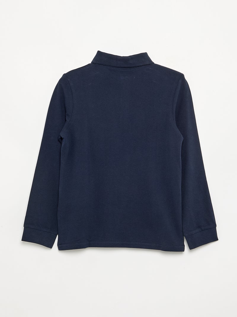 Polo de manga larga Azul - Kiabi
