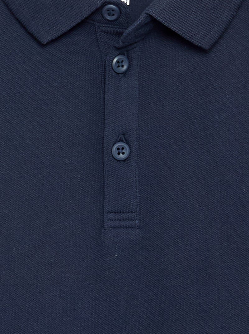 Polo de manga larga Azul - Kiabi