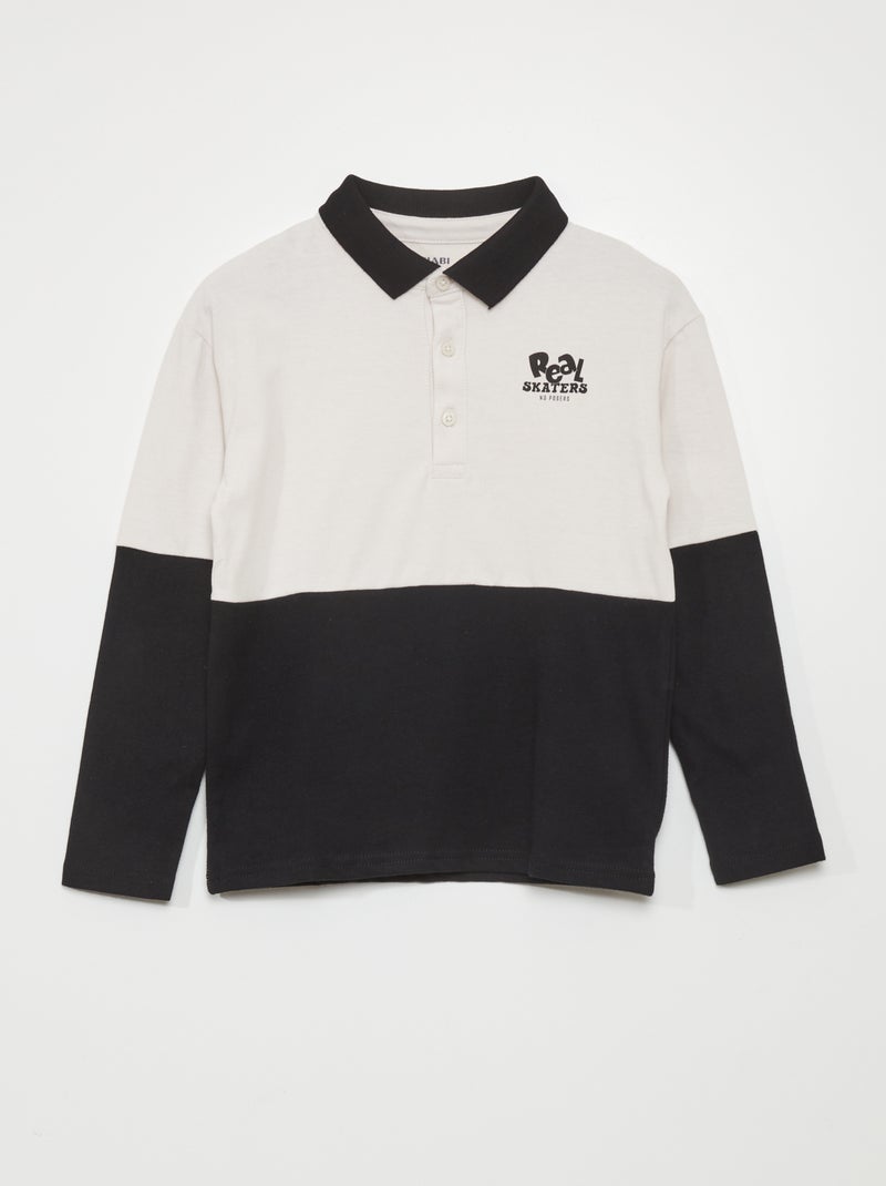Polo de manga larga BLANCO - Kiabi