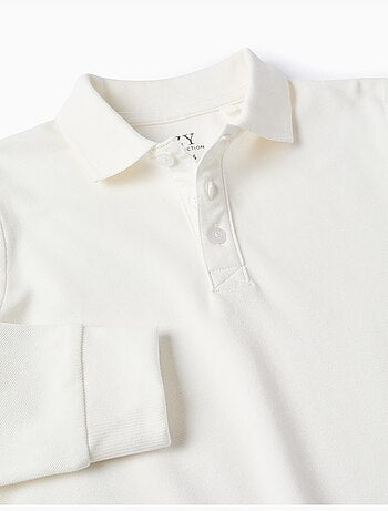 Polo de manga larga en algodón