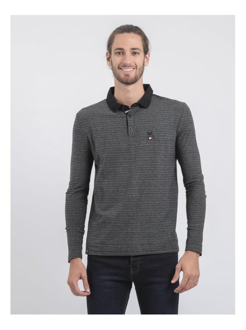 Polo de manga larga de puro algodón PINSAC - Kiabi