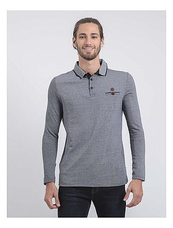 Polo de manga larga de puro algodón PIWANGA