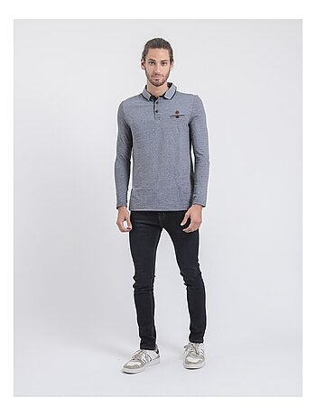 Polo de manga larga de puro algodón PIWANGA