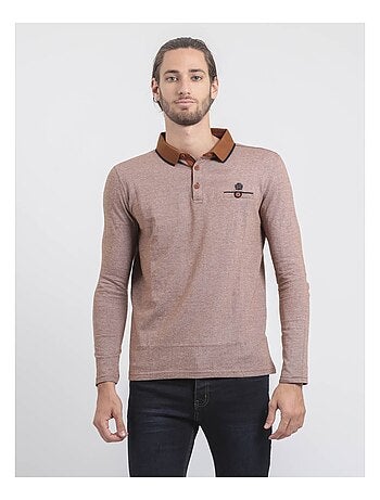 Polo de manga larga de puro algodón PIWANGA