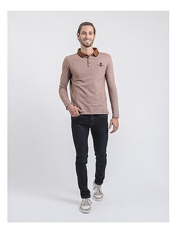 Polo de manga larga de puro algodón PIWANGA