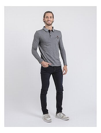 Polo de manga larga de puro algodón PIWANGA