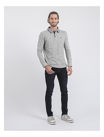 Polo de manga larga de puro algodón PLAMOTO