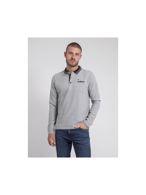 Polo de manga larga de puro algodón POMEDUSE - Kiabi