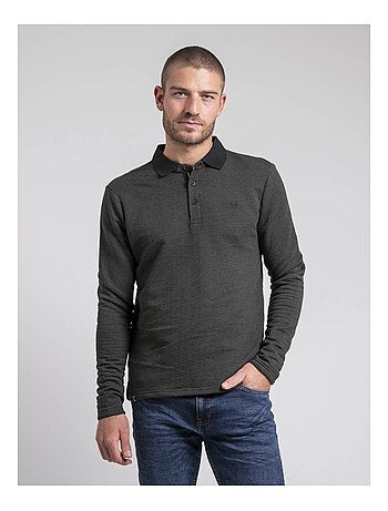 Polo de manga larga de puro algodón POMEGAN