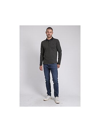 Polo de manga larga de puro algodón POMEGAN