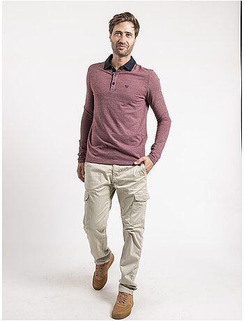 Polo de manga larga de puro algodón POUMIX