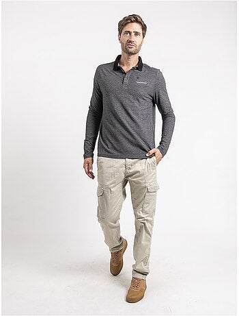 Polo de manga larga de puro algodón PUNCH