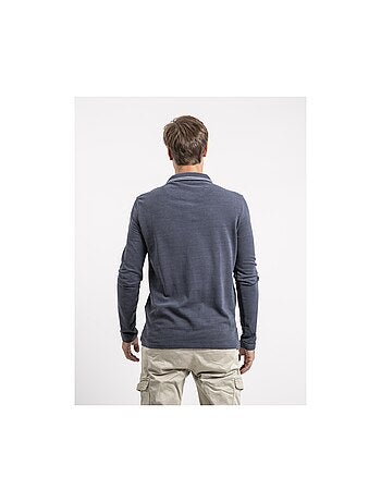 Polo de manga larga de puro algodón PYLONE