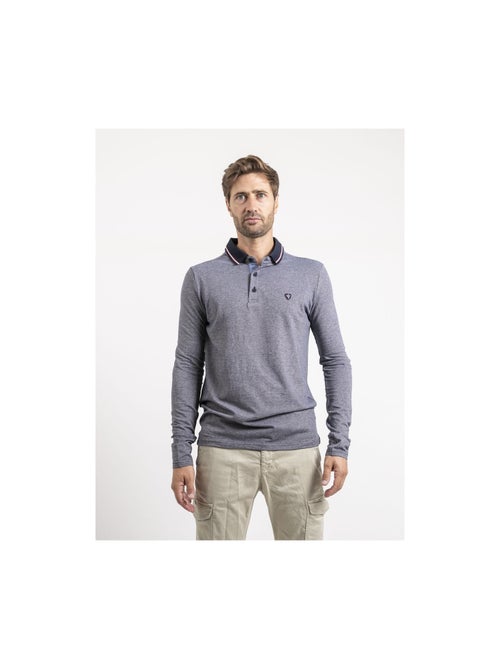 Polo de manga larga de puro algodón PYTHON - Kiabi Polo de manga larga de puro algodón PYTHON - Kiabi