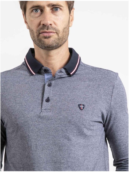 Polo de manga larga de puro algodón PYTHON - Kiabi Polo de manga larga de puro algodón PYTHON - Kiabi