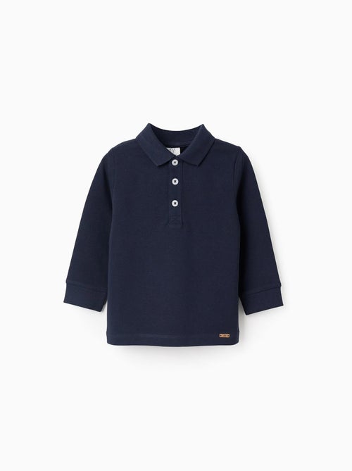 Polo de manga larga en algodón - Kiabi