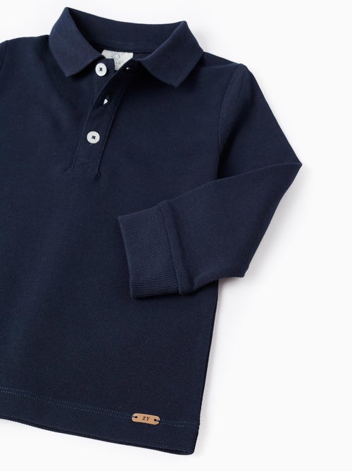 Polo de manga larga en algodón - Kiabi