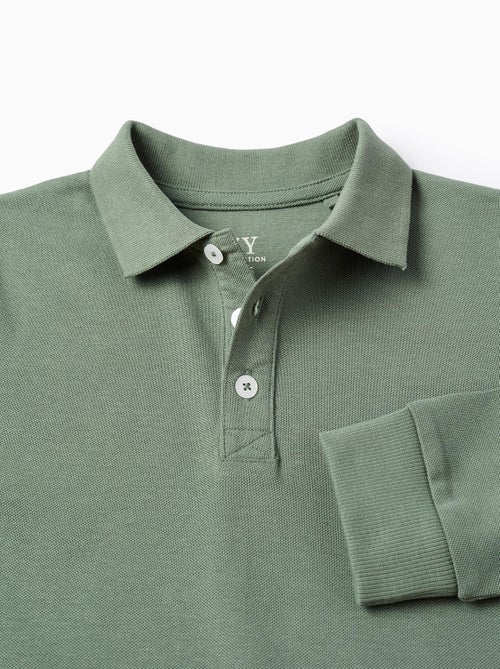Polo de manga larga en algodón - Kiabi