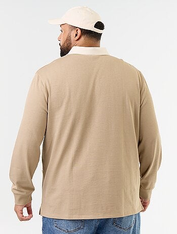 Polo de manga larga estilo rugby