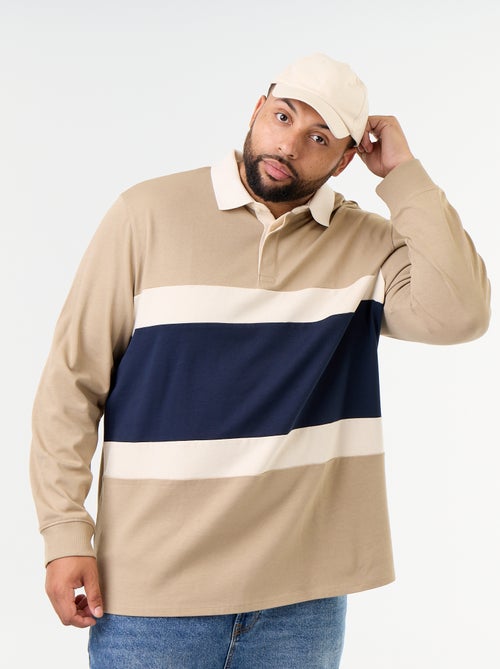 Polo de manga larga estilo rugby - Kiabi Polo de manga larga estilo rugby - Kiabi