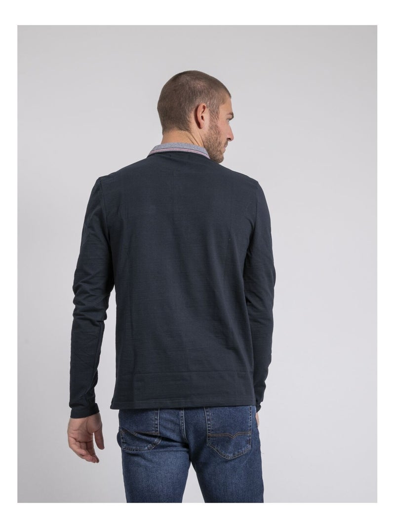 Polo de manga larga PARILAKO Azul marino - Kiabi