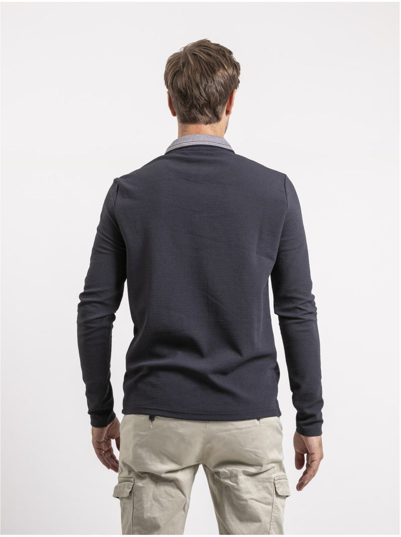 Polo de manga larga PAVELON Azul marino - Kiabi