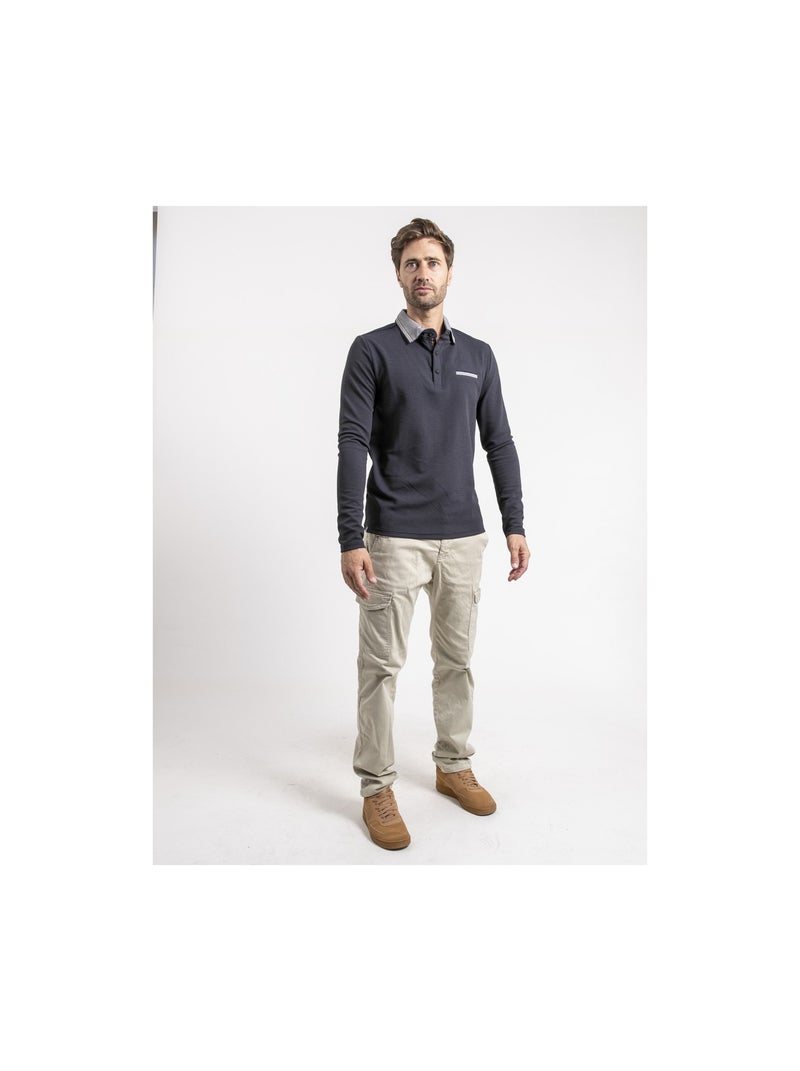 Polo de manga larga PAVELON Azul marino - Kiabi