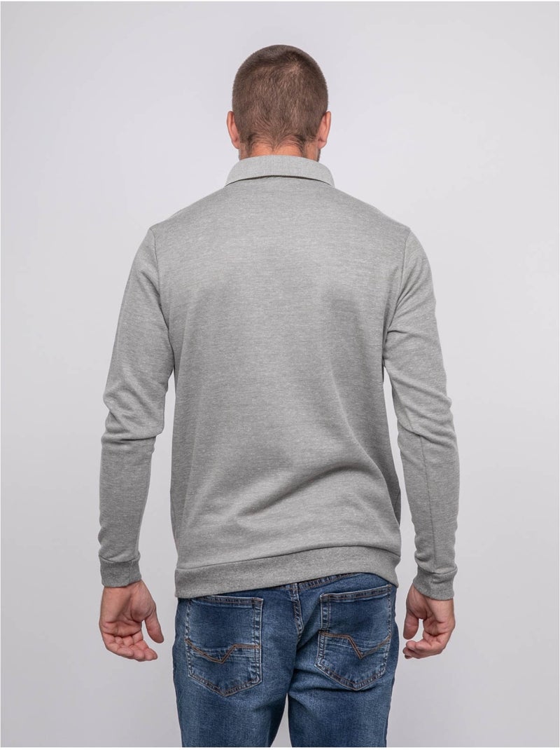 Polo de manga larga pilocook Gris - Kiabi
