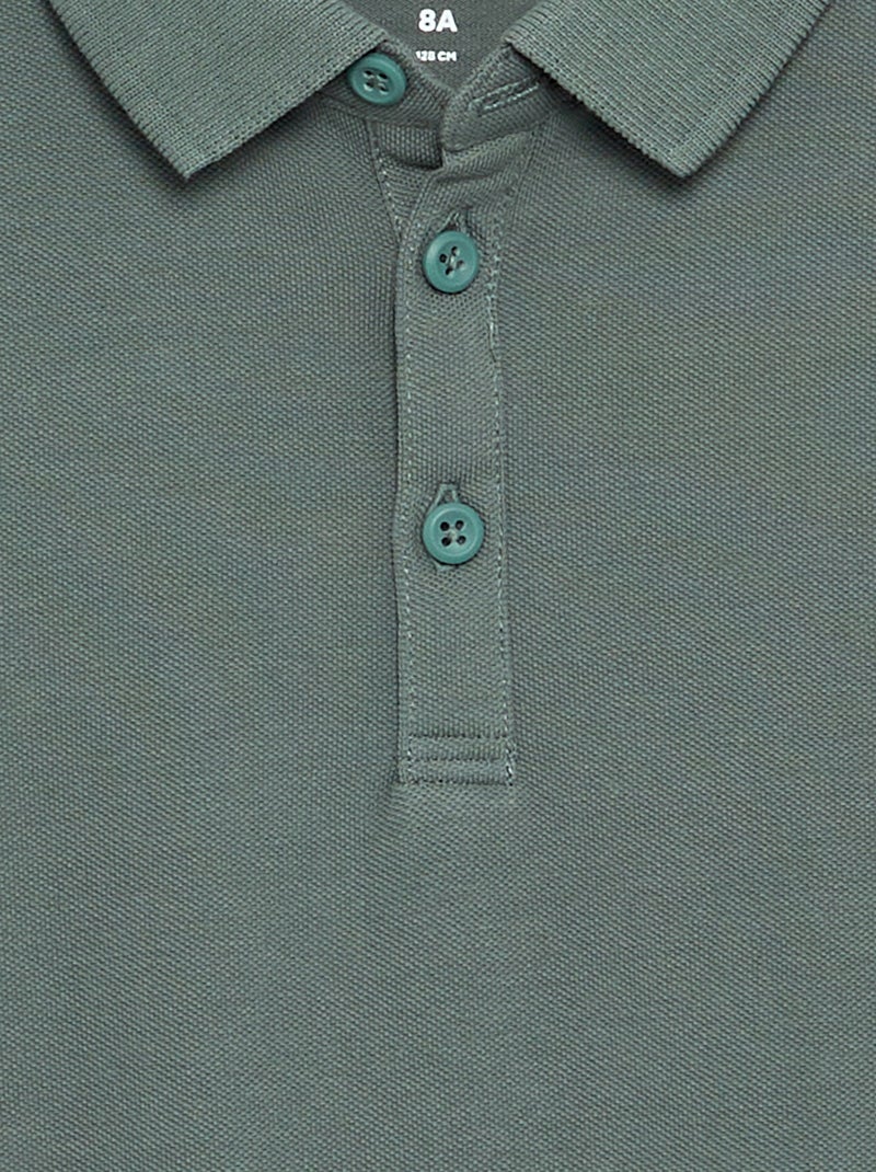 Polo de manga larga Verde - Kiabi