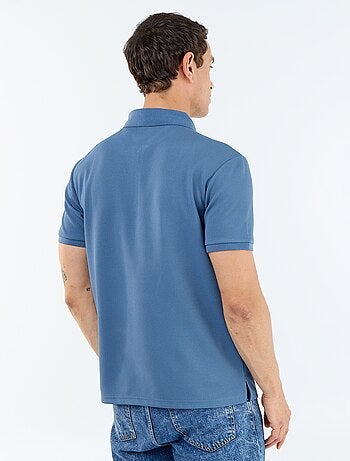 Polo de nido de abeja con cuello de cremallera