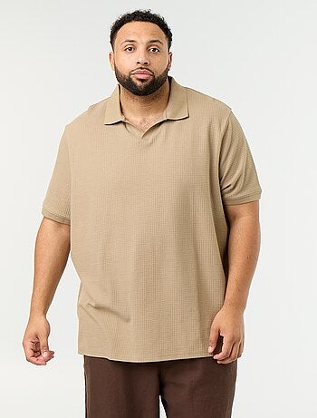 Polo de nido de abeja de manga corta