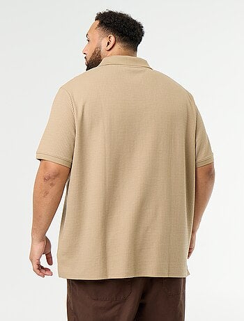 Polo de nido de abeja de manga corta