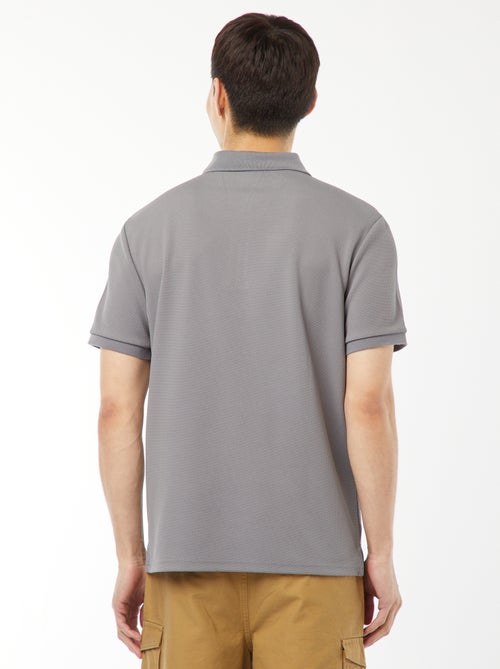 Polo de panal de abeja con cremallera en el cuello - Kiabi