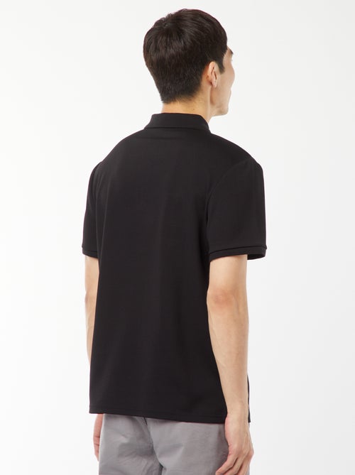 Polo de panal de abeja con cremallera en el cuello - Kiabi