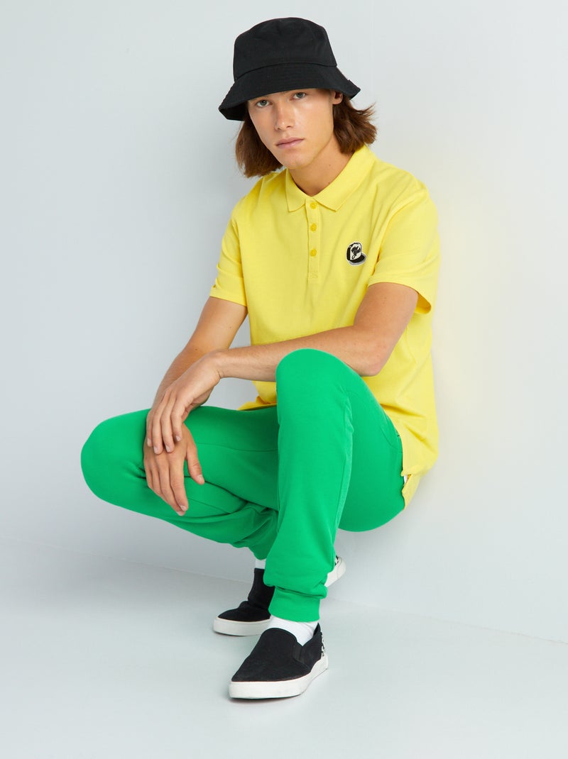 Polo de piqué de algodón AMARILLO - Kiabi