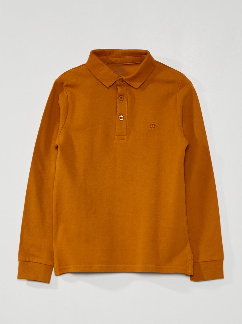 Polo de piqué de algodón AMARILLO - Kiabi