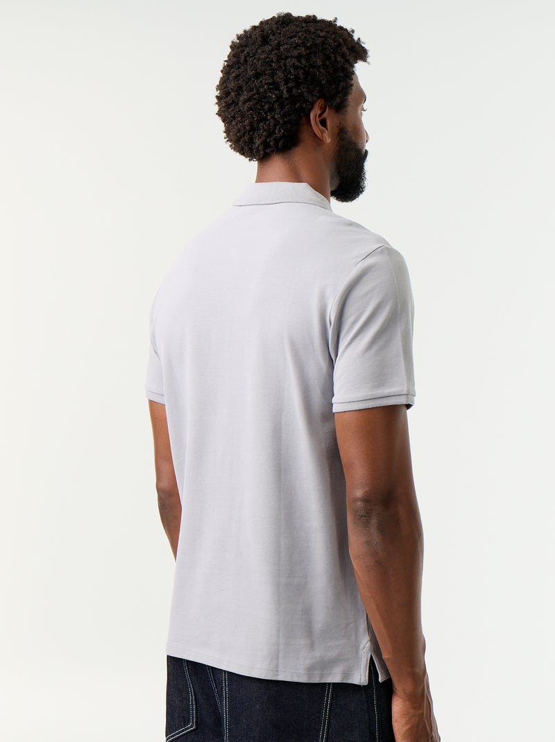Polo de piqué de algodón Azul - Kiabi