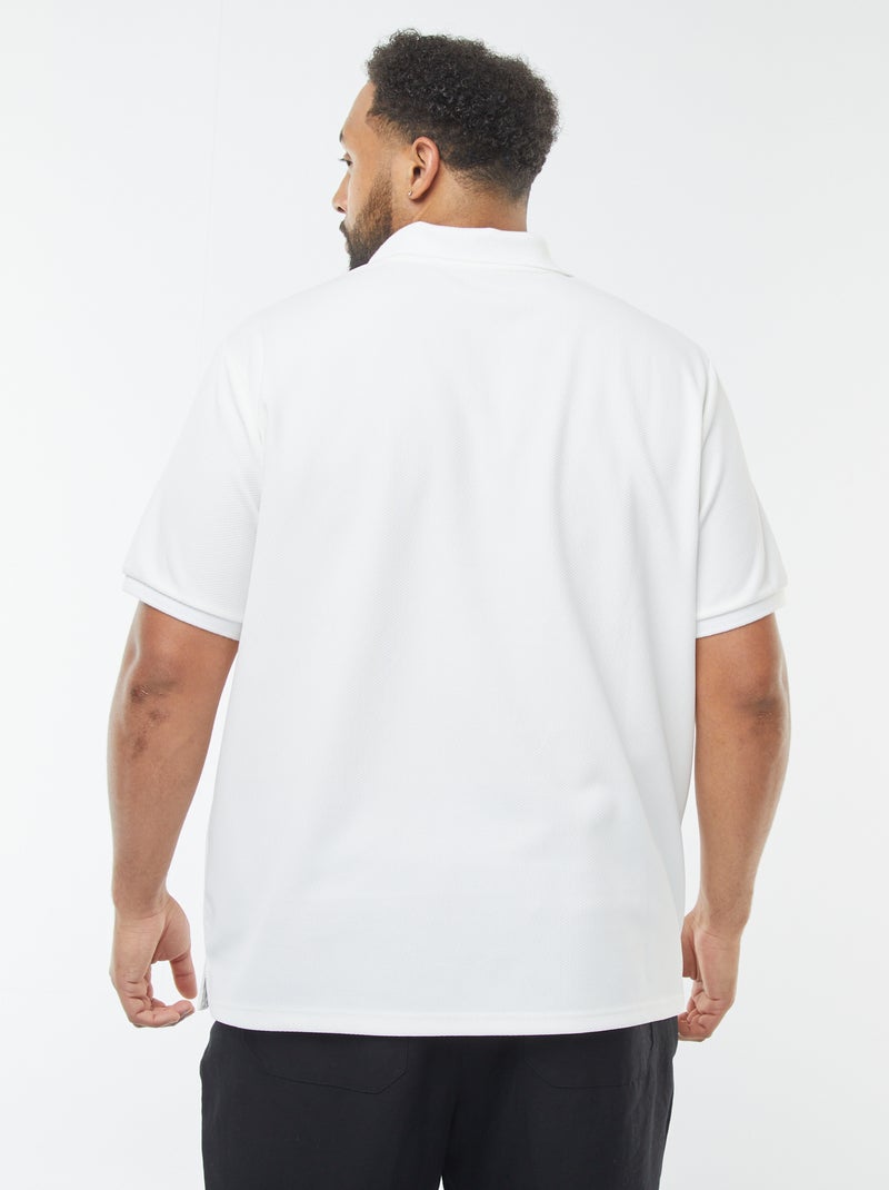 Polo de piqué de algodón Blanco - Kiabi